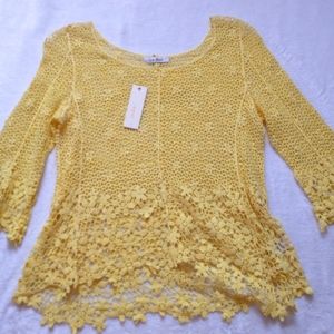 Le Dor Nwt Crochet Lace floral top
